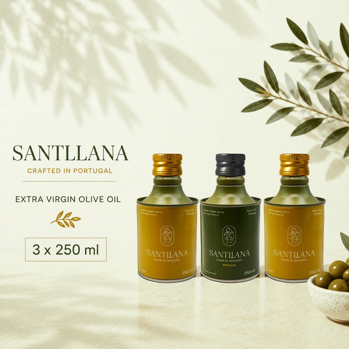 Santllana Extra Virgin Olive Oil Premium (x1) + Blend (x2) 250ml