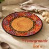 Ceramic Grater Plate - Pomegranate Red