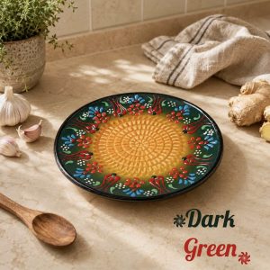 Ceramic Grater Plate - Dark Green