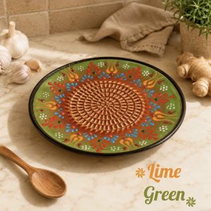 Ceramic Grater Plate - Lime Green
