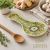 Ceramic Spoon Rest - Lime Green