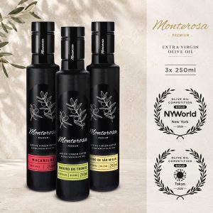 Monterosa Extra Virgin Olive Oil Maçanilha x1, Ribeiro do Tronco x1, Cerro de São Miguel x1 250ml
