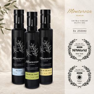 Monterosa Extra Virgin Olive Oil Picual x1, Ribeiro do Tronco x1, Cerro de São Miguel x1 250ml(Copy)